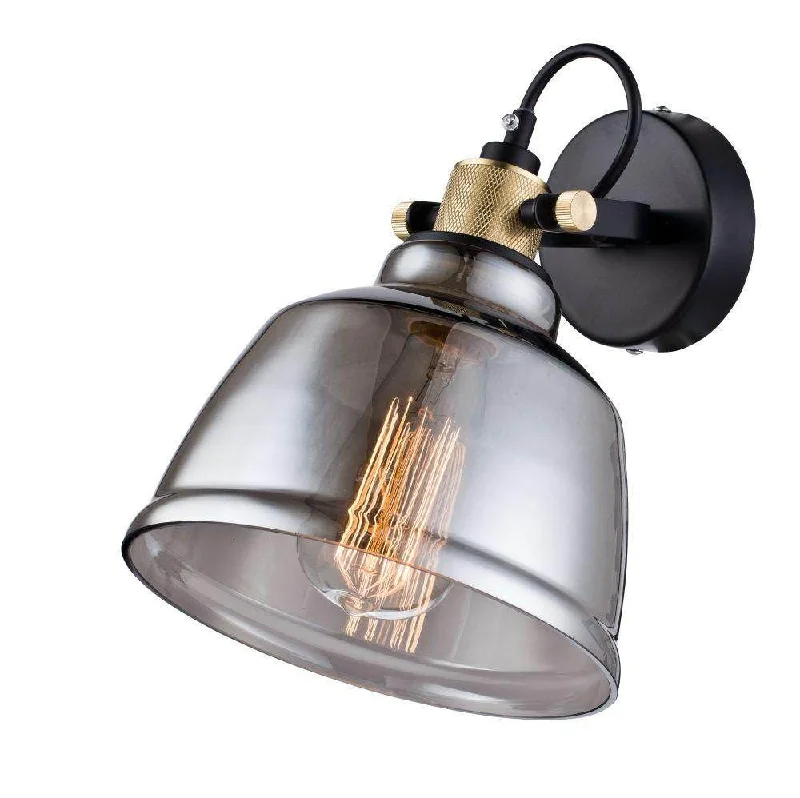 Track lighting for illuminating dining tablesIrving Wall Lamp - Smoked/Amber