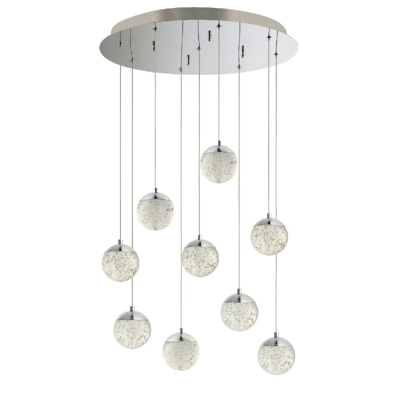 Industrial Exit Sign Lighting for Quick EvacuationOrb II 22 in. 9 Lights LED Pendant Light Chrome finish Industrial Exit Sign Lighting for Quick EvacuationOrb II 22 in. 9 Lights LED Pendant Light Chrome finish