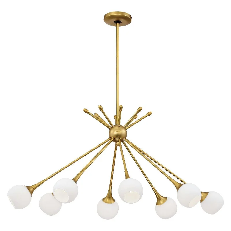 Industrial Lighting with High CRI (Color Rendering Index) for True Color PerceptionPontil 37 in. 8 Lights Pendant Light Gold finish Industrial Lighting with High CRI (Color Rendering Index) for True Color PerceptionPontil 37 in. 8 Lights Pendant Light Gold finish