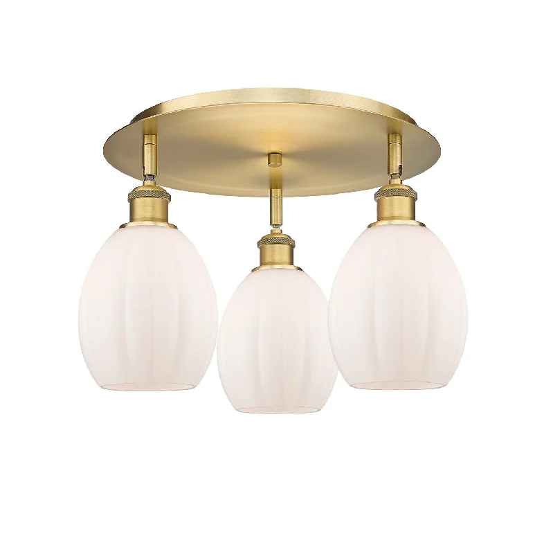Dust - Resistant Industrial Lighting for Dirty WorkspacesDowntown Urban Three Light Flush Mount Dust - Resistant Industrial Lighting for Dirty WorkspacesDowntown Urban Three Light Flush Mount