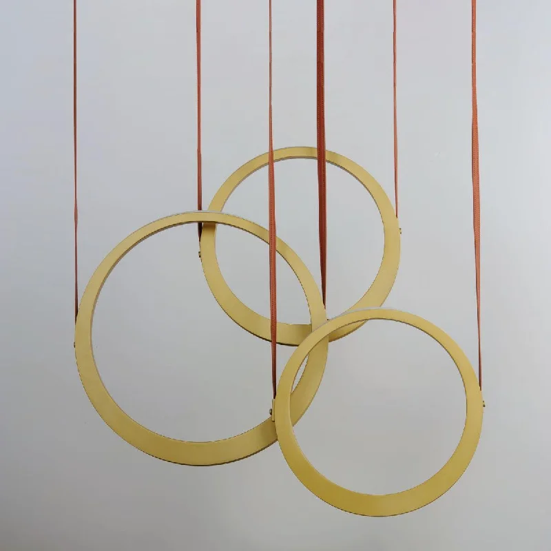 Industrial Wall - Mounted Lighting for Workshop WallsTether 34 in. 3 Lights LED Pendant Light Brass Finish Industrial Wall - Mounted Lighting for Workshop WallsTether 34 in. 3 Lights LED Pendant Light Brass Finish