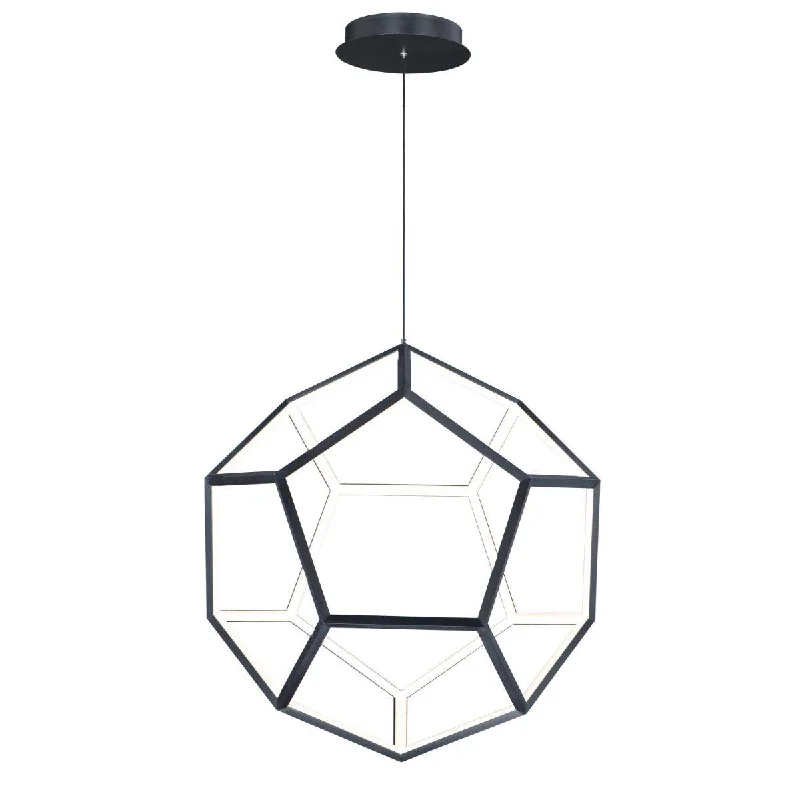 Industrial Lighting for Metal Fabrication ShopsPenta 28 in. LED Pendant Light Black finish Industrial Lighting for Metal Fabrication ShopsPenta 28 in. LED Pendant Light Black finish