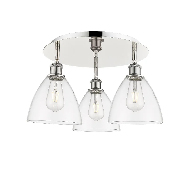 Shock - Resistant Industrial Lighting for Vibrating Machinery AreasDowntown Urban Three Light Flush Mount