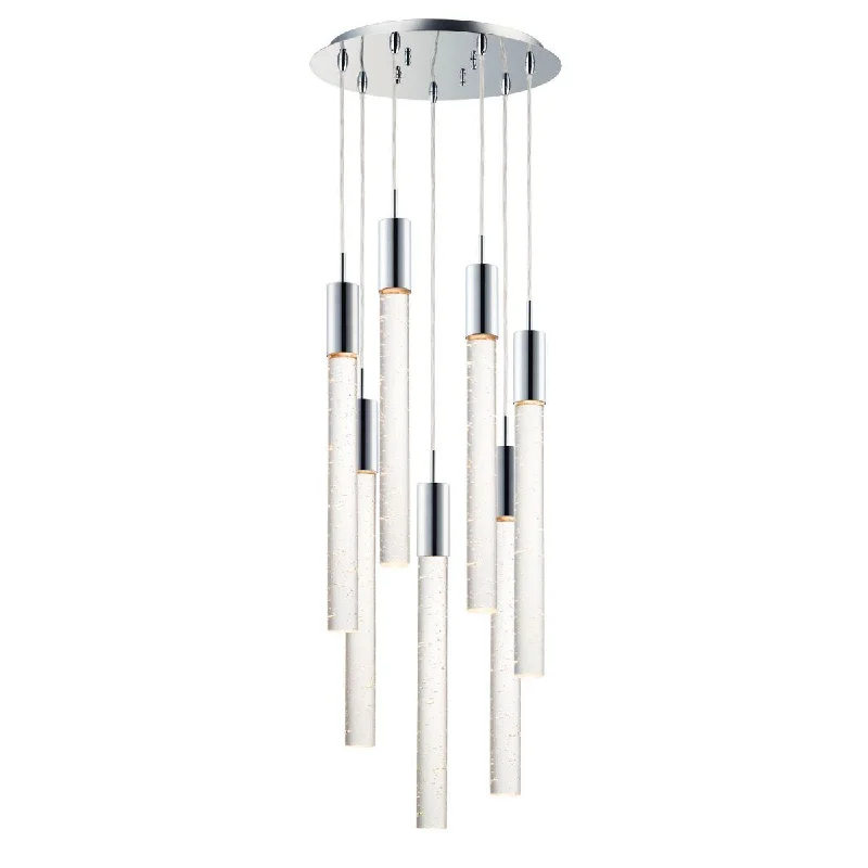 Industrial Lighting for Food Processing FactoriesBig Fizz 16 in. 7 Lights LED Pendant Light Chrome Finish Industrial Lighting for Food Processing FactoriesBig Fizz 16 in. 7 Lights LED Pendant Light Chrome Finish