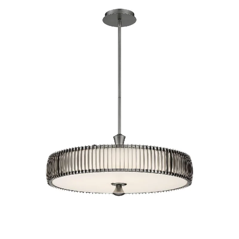 Industrial Lighting for Electronics ManufacturingNight Moves 23 in. LED Pendant Light Pewter finish