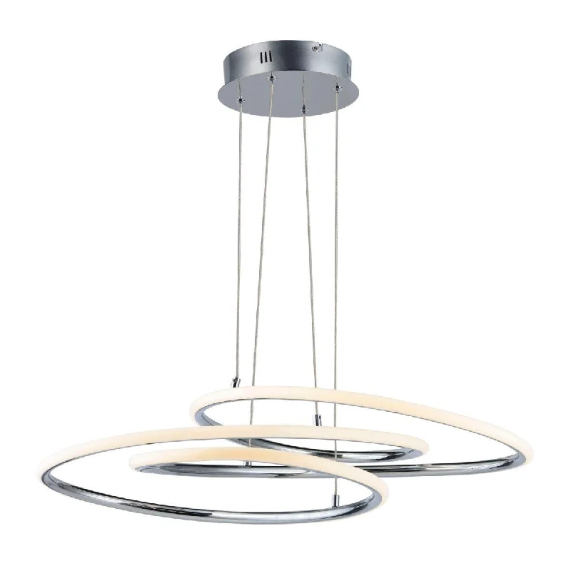 Industrial Lighting for Woodworking FactoriesCoaster 20 in. LED Pendant Light Chrome finish Industrial Lighting for Woodworking FactoriesCoaster 20 in. LED Pendant Light Chrome finish