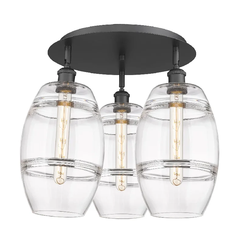 Shock - Resistant Industrial Lighting for Vibrating Machinery AreasDowntown Urban Three Light Flush Mount Shock - Resistant Industrial Lighting for Vibrating Machinery AreasDowntown Urban Three Light Flush Mount