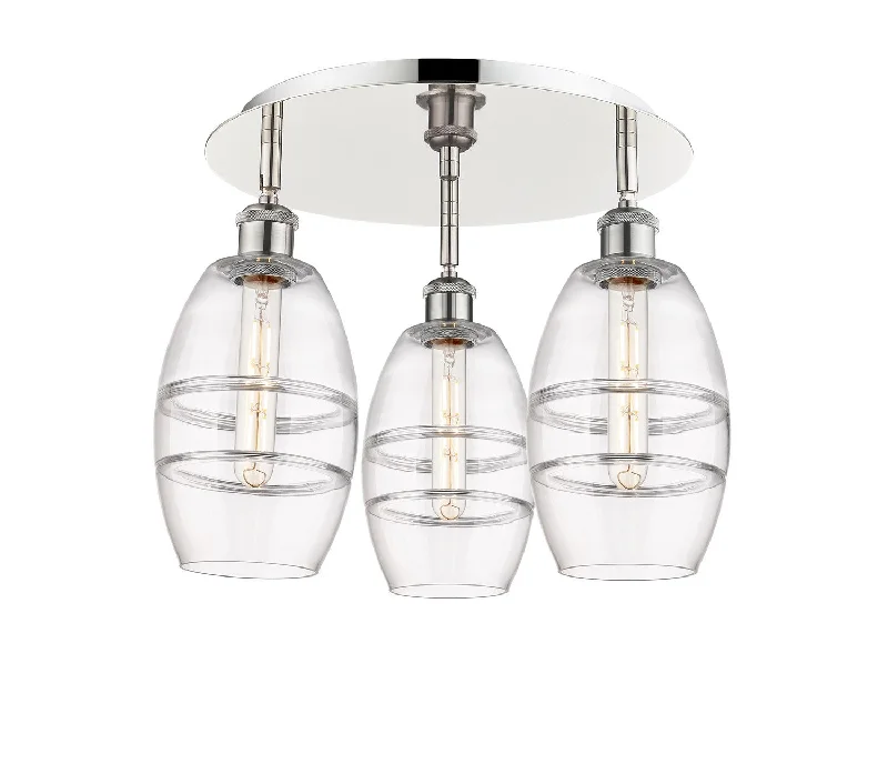 Color - Tunable Industrial Lighting for Special ApplicationsDowntown Urban Three Light Flush Mount