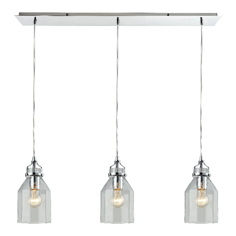 Rustic track lighting for farmhouse decorDanica 36" Wide 3-Light Pendant