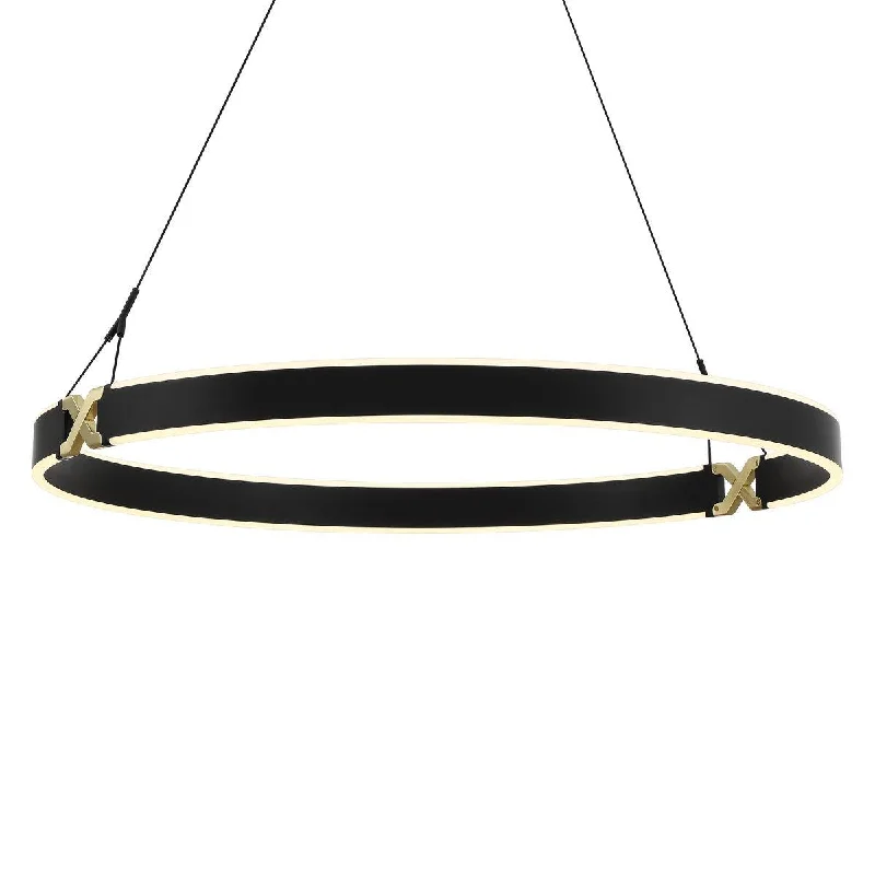 Industrial Ceiling - Mounted Lighting for Assembly PlantsRecovery X 34 in. LED Pendant Light Brass finish Industrial Ceiling - Mounted Lighting for Assembly PlantsRecovery X 34 in. LED Pendant Light Brass finish