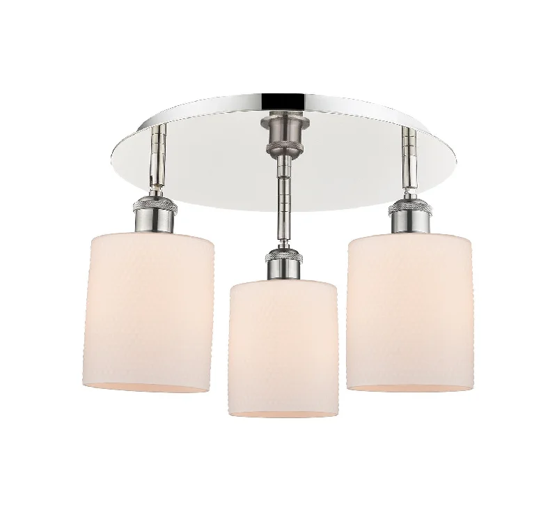 Industrial Lighting with High CRI (Color Rendering Index) for True Color PerceptionDowntown Urban Three Light Flush Mount Industrial Lighting with High CRI (Color Rendering Index) for True Color PerceptionDowntown Urban Three Light Flush Mount