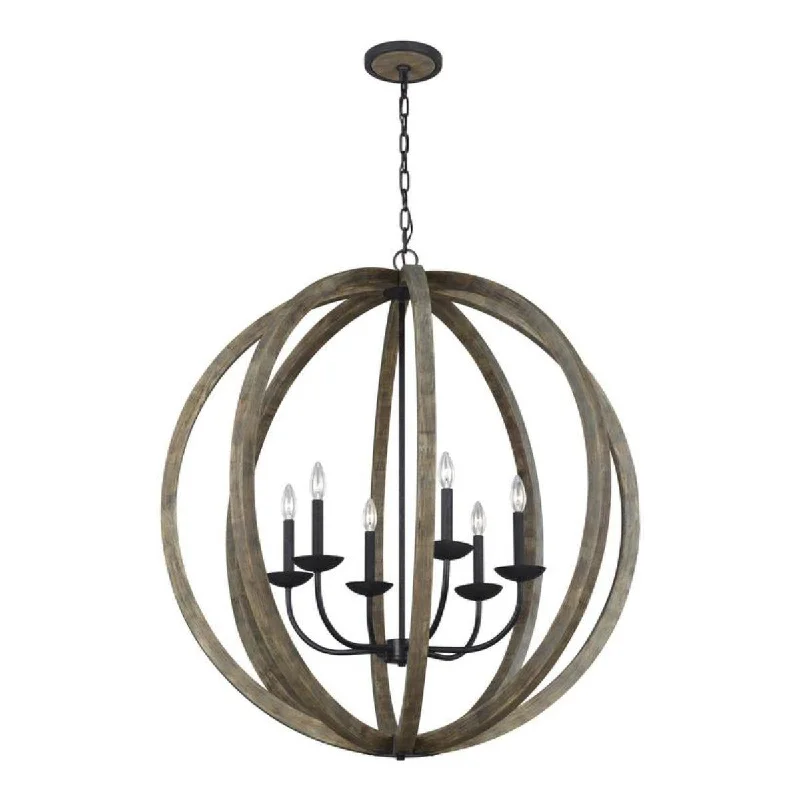 Waterproof Industrial Lighting for Wet AreasALLIER 38 in. 6 Lights Pendant Light Brown finish Waterproof Industrial Lighting for Wet AreasALLIER 38 in. 6 Lights Pendant Light Brown finish