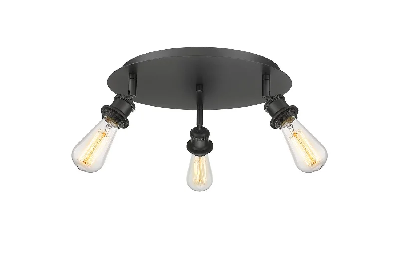 Industrial Pendant Lighting for Machine ShopsDowntown Urban Three Light Flush Mount Industrial Pendant Lighting for Machine ShopsDowntown Urban Three Light Flush Mount