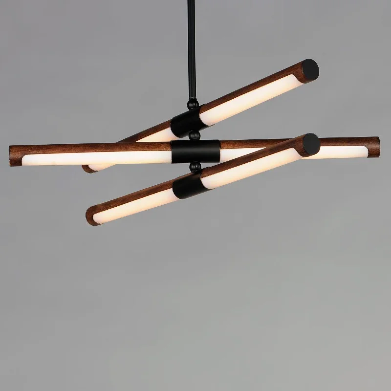 Adjustable Industrial Lighting for Flexible IlluminationRollo 28 in. 6 Lights LED Pendant Light Black Finish Adjustable Industrial Lighting for Flexible IlluminationRollo 28 in. 6 Lights LED Pendant Light Black Finish