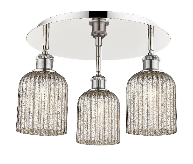Industrial Lighting for Furniture FactoriesDowntown Urban Three Light Flush Mount