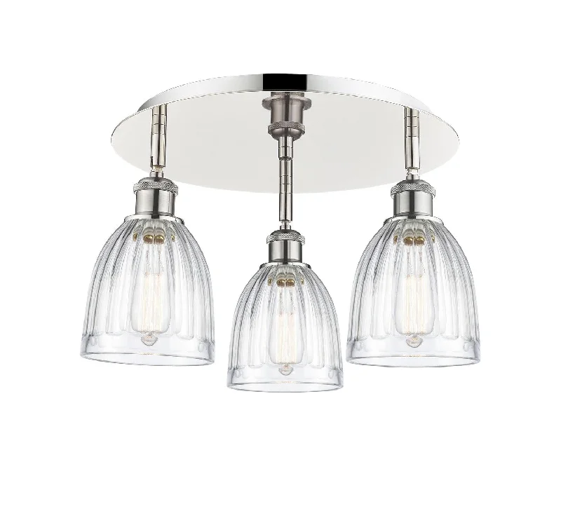 Industrial Lighting for Furniture FactoriesDowntown Urban Three Light Flush Mount