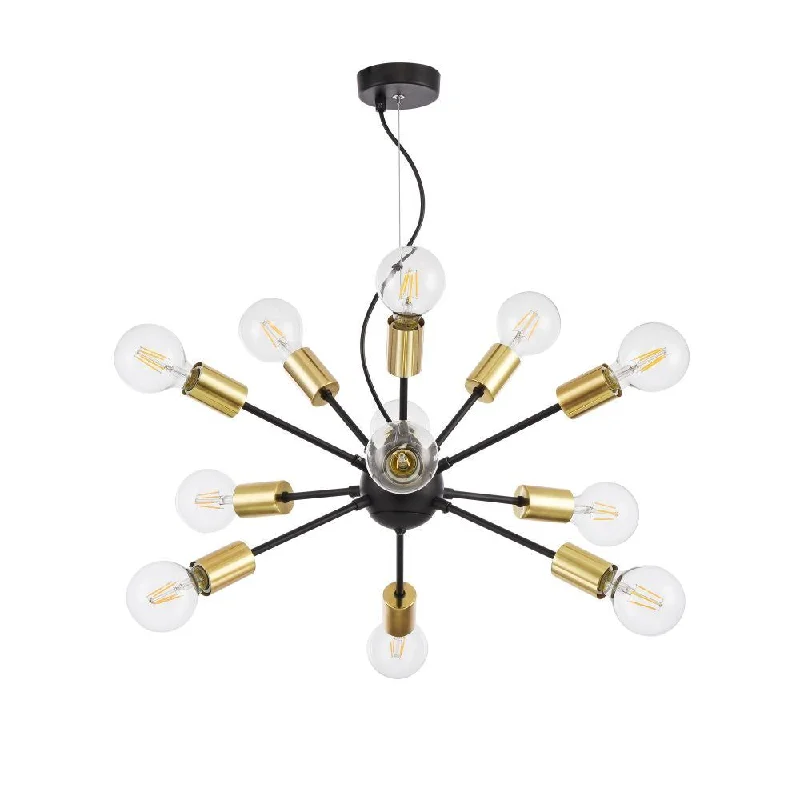 Track lighting for accentuating artworksJackson 12Lt/18Lt Pendant Lamp - Gold & Black