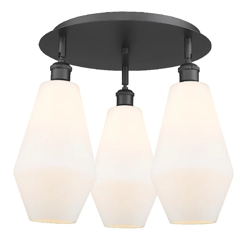 Industrial Lighting for Textile MillsDowntown Urban Three Light Flush Mount