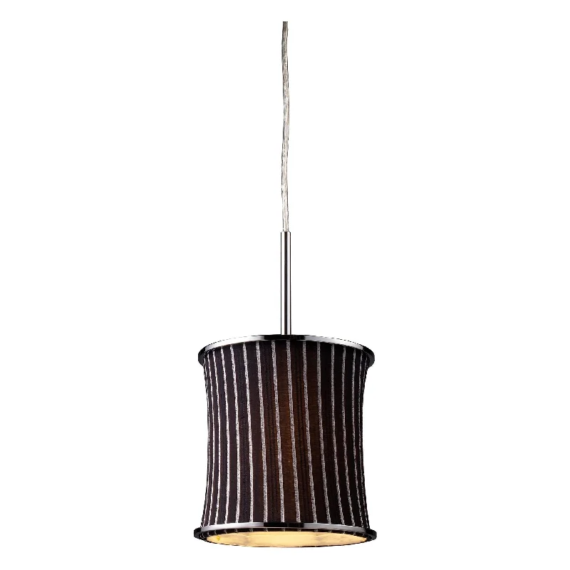 Track lighting with clear glass shadesFabrique 1-Light Drum Pendant