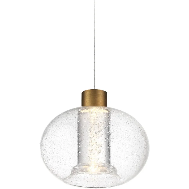 Corrosion - Resistant Industrial Lighting for Coastal FactoriesCrater 8 in. LED Pendant Light Brass Finish