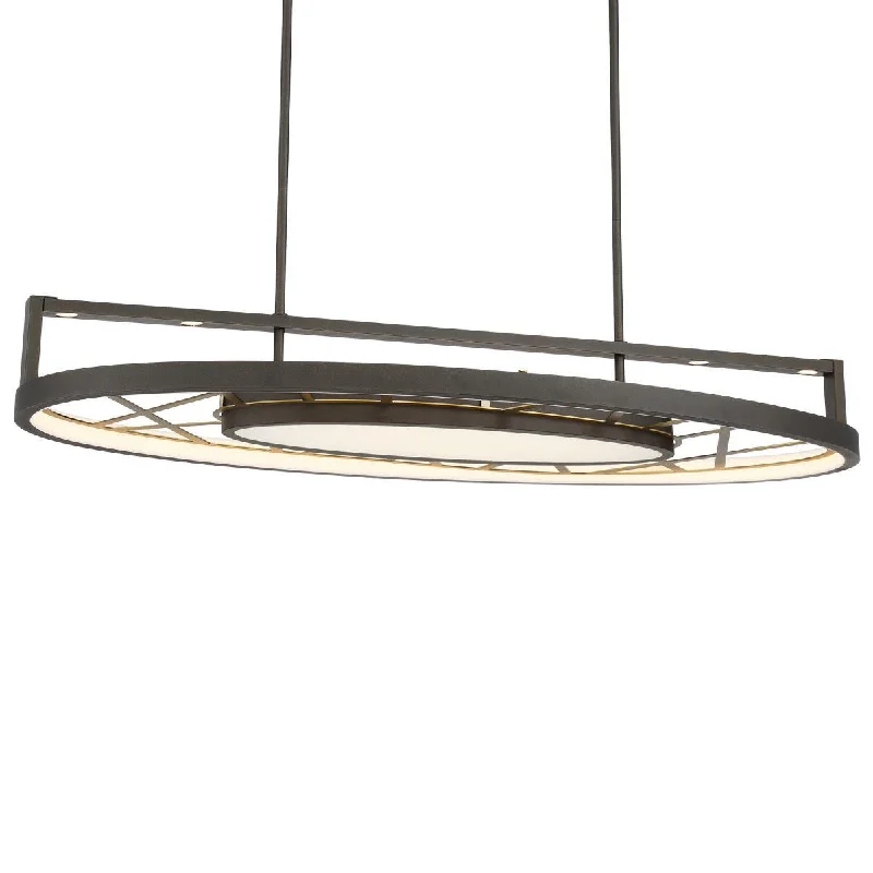 Industrial Lighting for Automotive Manufacturing PlantsTribeca 44 in. LED Pendant Light iron & Brass Finish Industrial Lighting for Automotive Manufacturing PlantsTribeca 44 in. LED Pendant Light iron & Brass Finish