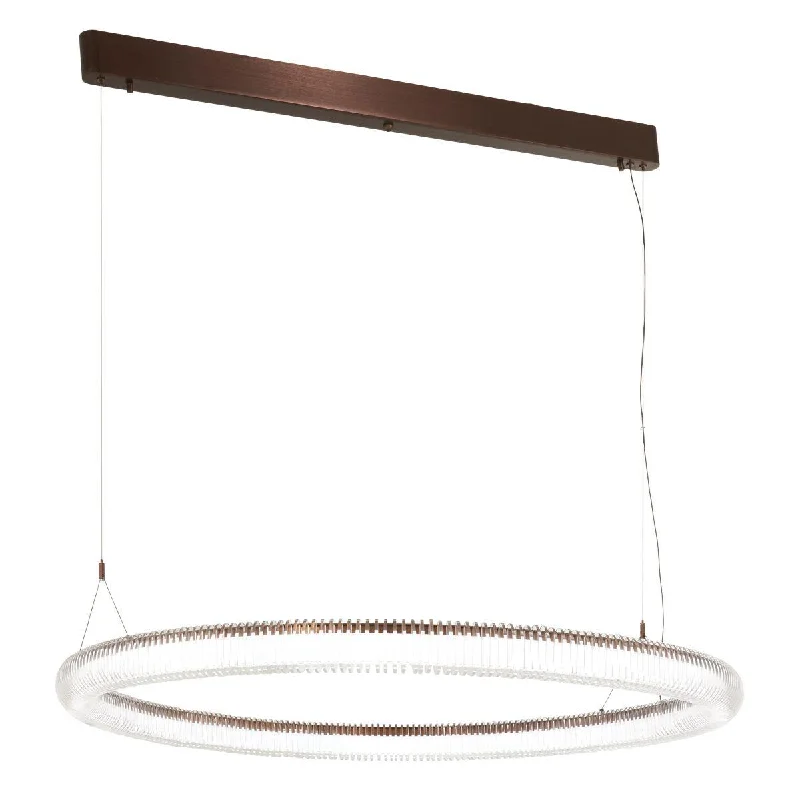 Dust - Resistant Industrial Lighting for Dirty WorkspacesRoulette 41 in. LED Pendant Light Satin Bronze finish