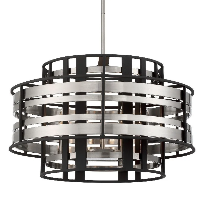 Industrial Lighting for Woodworking FactoriesPresten 23 in. 6 lights Pendant Light Brushed Nickel Finish Industrial Lighting for Woodworking FactoriesPresten 23 in. 6 lights Pendant Light Brushed Nickel Finish