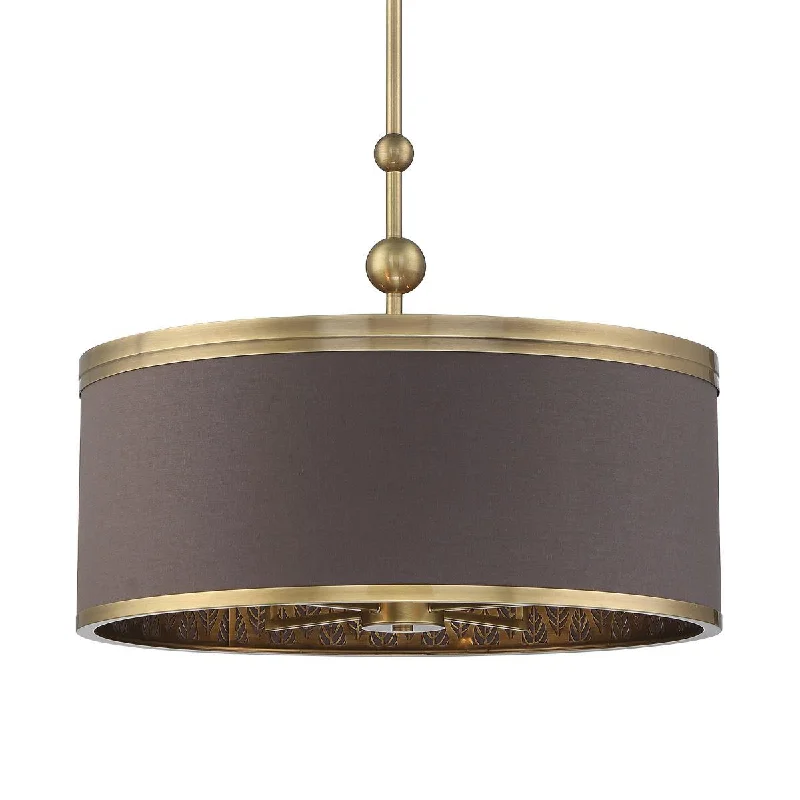 Industrial Lighting for Furniture FactoriesSplendour 25 in. 5 Lights Pendant Light Brown & Brass Finish Industrial Lighting for Furniture FactoriesSplendour 25 in. 5 Lights Pendant Light Brown & Brass Finish