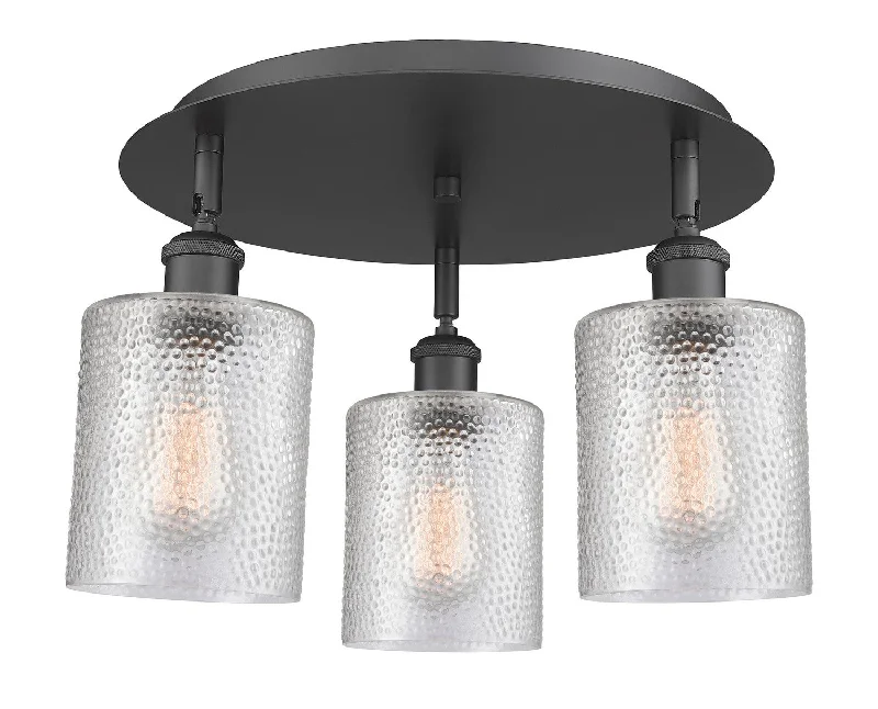 Waterproof Industrial Lighting for Wet AreasDowntown Urban Three Light Flush Mount