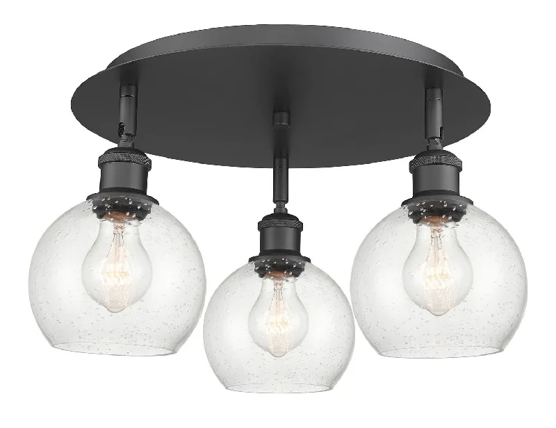 Industrial Lighting for Chemical PlantsDowntown Urban Three Light Flush Mount