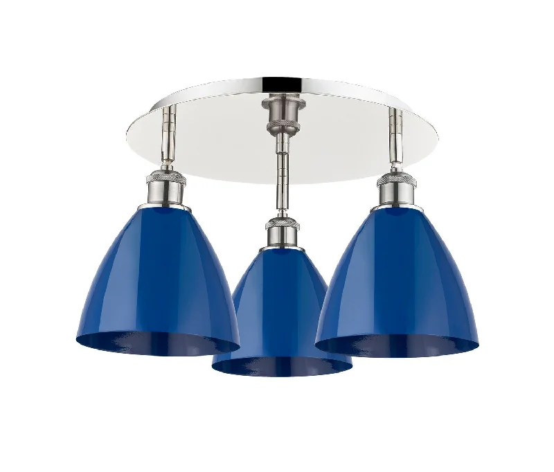 Industrial Area Lighting for Large Open SpacesDowntown Urban Three Light Flush Mount Industrial Area Lighting for Large Open SpacesDowntown Urban Three Light Flush Mount