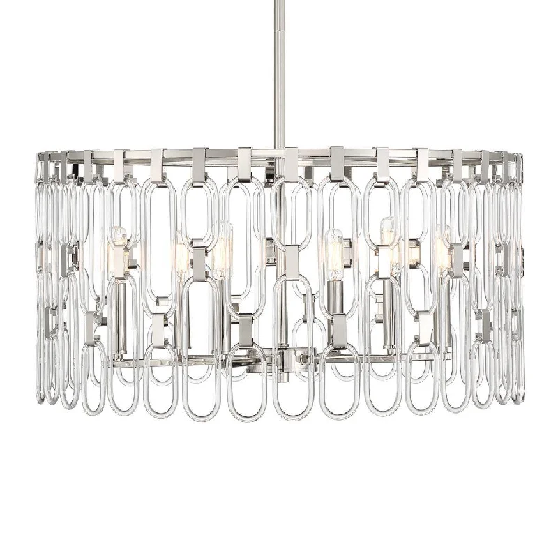 Industrial Lighting for Food Processing FactoriesCharming 24 in. 6 Lights Pendant Light Polished Nickel finish Industrial Lighting for Food Processing FactoriesCharming 24 in. 6 Lights Pendant Light Polished Nickel finish