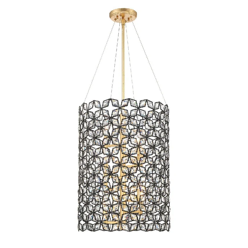 Industrial Lighting for Woodworking FactoriesBrookcrest 20 in. 8 Lights Pendant Light Black & Brass Finish Industrial Lighting for Woodworking FactoriesBrookcrest 20 in. 8 Lights Pendant Light Black & Brass Finish