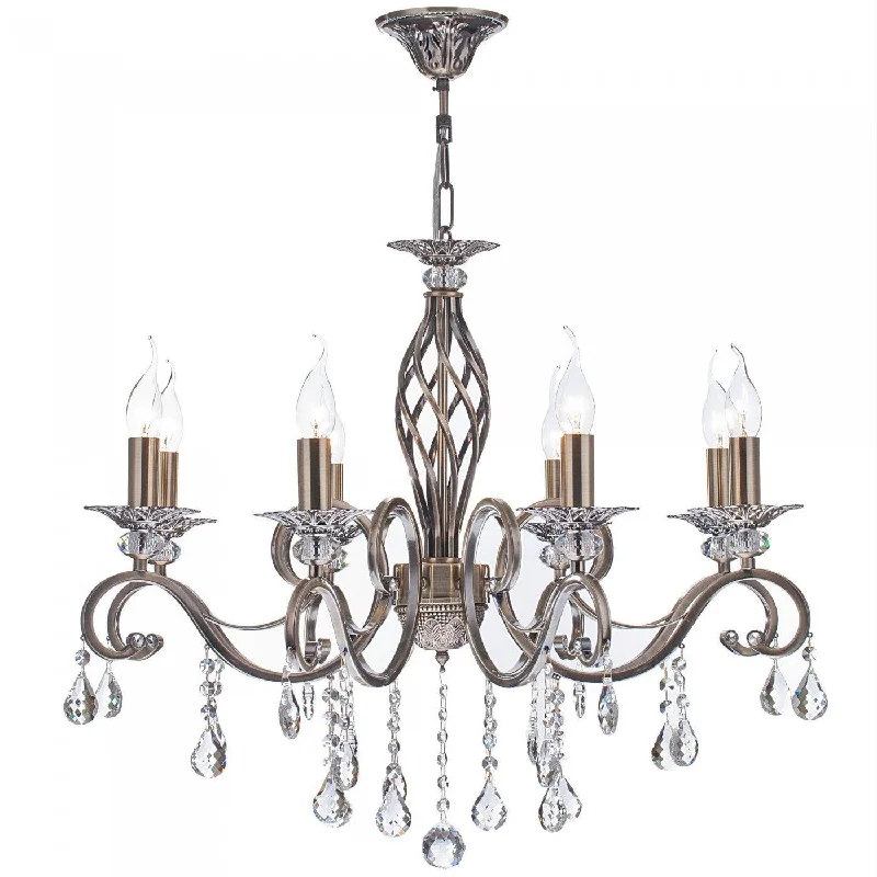 Low - voltage track lighting for safetyGrace 8Lt Chandelier - Brass Chandelier
