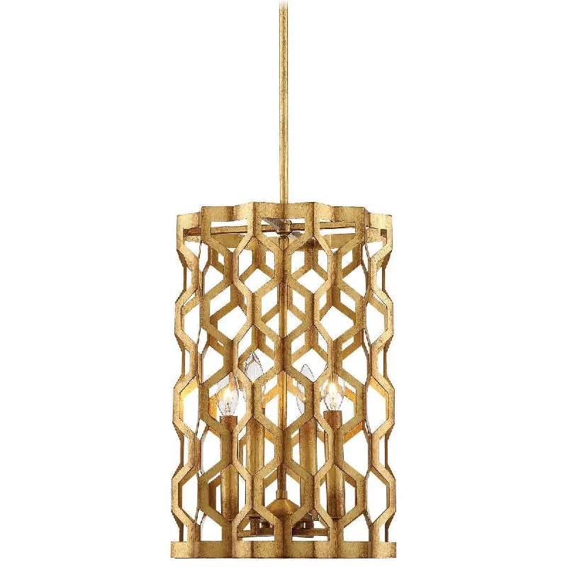 Low - Bay Industrial Lighting Fixtures for Small FactoriesCoronade 12 in. 4 Lights Pendant Light Gold Finish Low - Bay Industrial Lighting Fixtures for Small FactoriesCoronade 12 in. 4 Lights Pendant Light Gold Finish