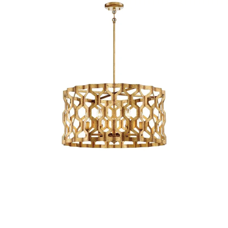 Dust - Resistant Industrial Lighting for Dirty WorkspacesCoronade 26 in. 6 Lights Pendant Light Gold Finish Dust - Resistant Industrial Lighting for Dirty WorkspacesCoronade 26 in. 6 Lights Pendant Light Gold Finish