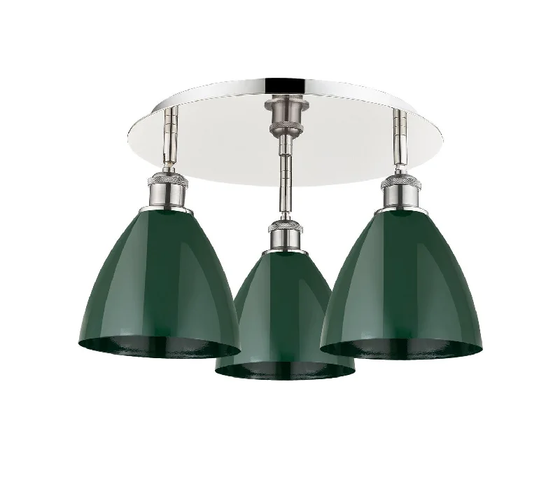 Industrial Lighting for Chemical PlantsDowntown Urban Three Light Flush Mount