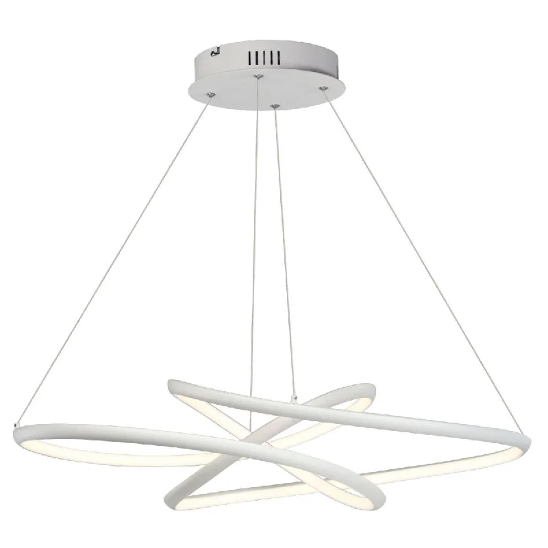 Adjustable Industrial Lighting for Flexible IlluminationTwisted 37 in. LED Pendant Light White Finish Adjustable Industrial Lighting for Flexible IlluminationTwisted 37 in. LED Pendant Light White Finish