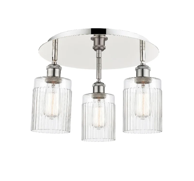 Low - Bay Industrial Lighting Fixtures for Small FactoriesDowntown Urban Three Light Flush Mount Low - Bay Industrial Lighting Fixtures for Small FactoriesDowntown Urban Three Light Flush Mount