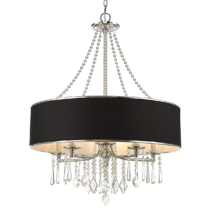 Commercial - grade track lighting for storesGolden Lighting Echelon 5 Light Chandelier With Silk Shade Commercial - grade track lighting for storesGolden Lighting Echelon 5 Light Chandelier With Silk Shade