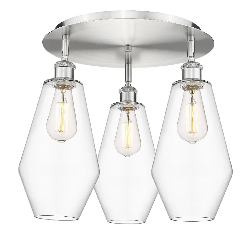 Shock - Resistant Industrial Lighting for Vibrating Machinery AreasDowntown Urban Three Light Flush Mount