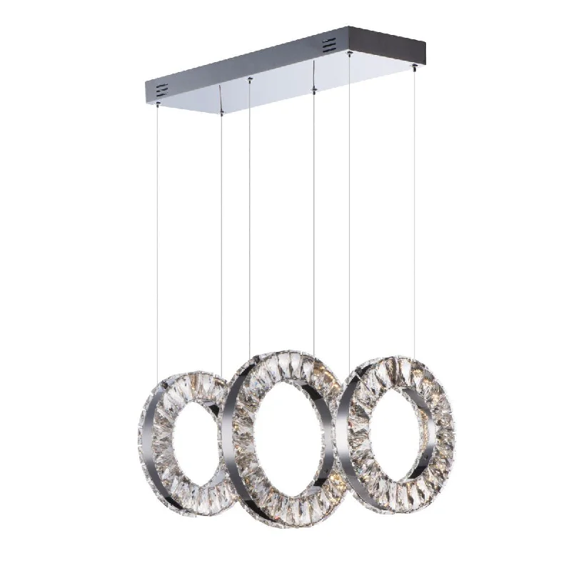 Shock - Resistant Industrial Lighting for Vibrating Machinery AreasCharm 21 in. 3 Lights LED Pendant Light Chrome finish Shock - Resistant Industrial Lighting for Vibrating Machinery AreasCharm 21 in. 3 Lights LED Pendant Light Chrome finish