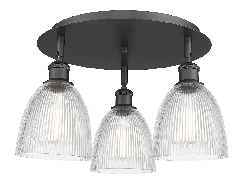 Low - Bay Industrial Lighting Fixtures for Small FactoriesDowntown Urban Three Light Flush Mount Low - Bay Industrial Lighting Fixtures for Small FactoriesDowntown Urban Three Light Flush Mount