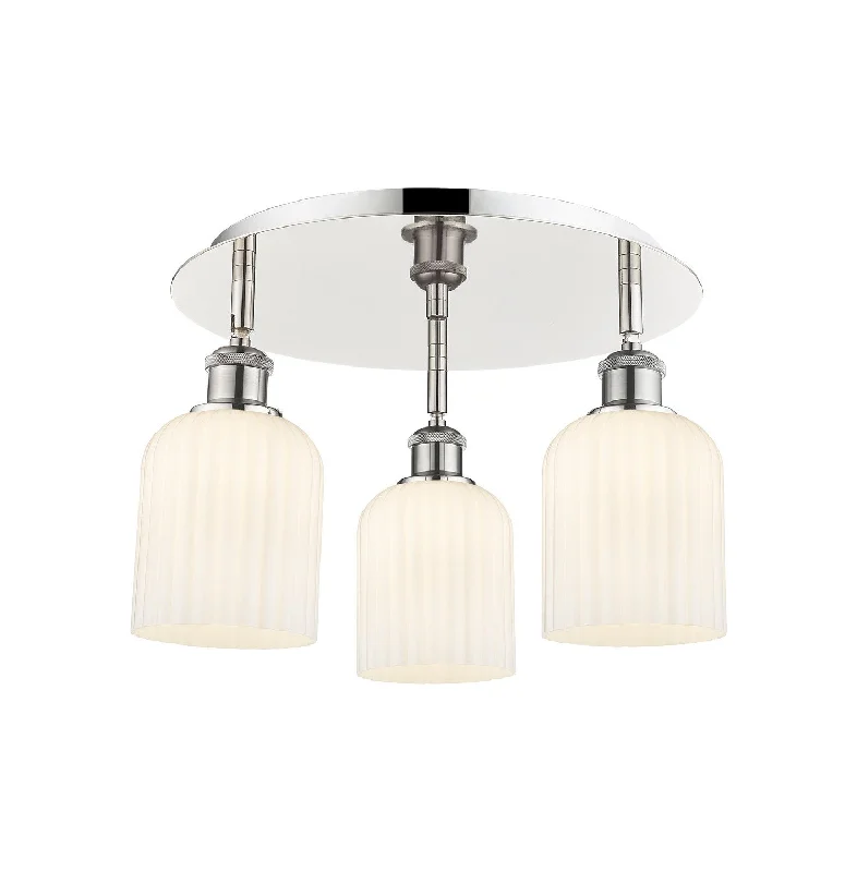 Industrial Lighting with High CRI (Color Rendering Index) for True Color PerceptionDowntown Urban Three Light Flush Mount Industrial Lighting with High CRI (Color Rendering Index) for True Color PerceptionDowntown Urban Three Light Flush Mount