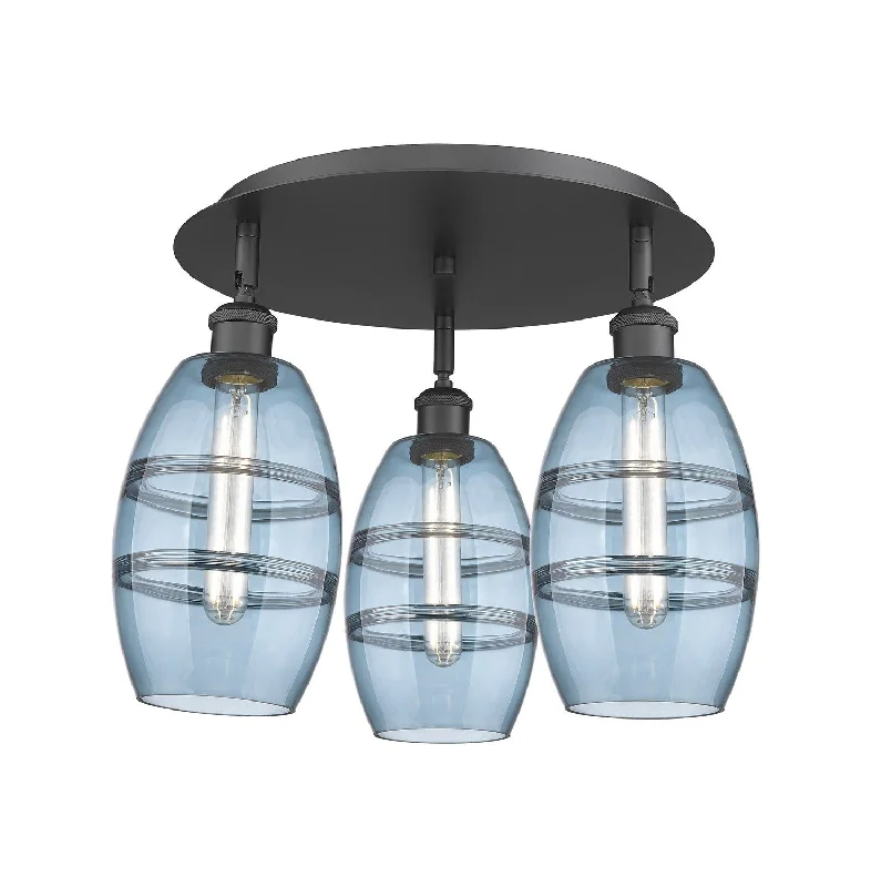 Durable Industrial Lighting for Harsh EnvironmentsDowntown Urban Three Light Flush Mount Durable Industrial Lighting for Harsh EnvironmentsDowntown Urban Three Light Flush Mount