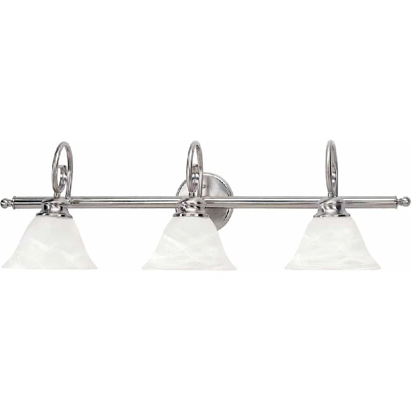 Track lighting for creating a moody atmosphereV1583-33 - 3LT 100W VANITY BRUSHED NICKEL Track lighting for creating a moody atmosphereV1583-33 - 3LT 100W VANITY BRUSHED NICKEL