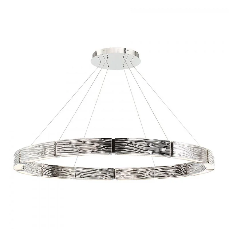 Industrial Area Lighting for Large Open SpacesZelda 48 in. LED Pendant Light Nickel Finish Industrial Area Lighting for Large Open SpacesZelda 48 in. LED Pendant Light Nickel Finish