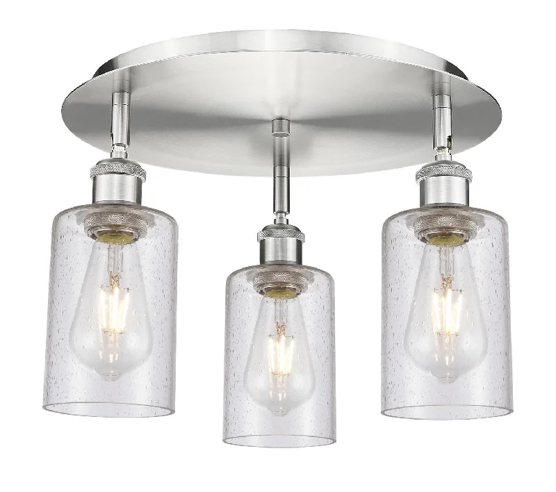 Industrial Lighting for Printing Press FacilitiesDowntown Urban Three Light Flush Mount Industrial Lighting for Printing Press FacilitiesDowntown Urban Three Light Flush Mount