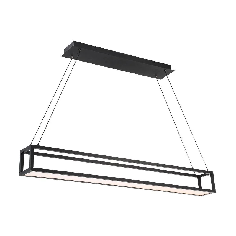 Industrial Lighting for Pharmaceutical ManufacturingTrick Box 47 in. LED Pendant Light Black Finish