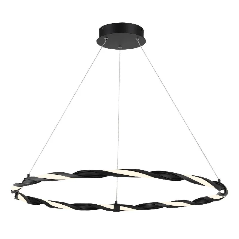 Energy - Efficient Industrial Lighting for Cost - SavingsConvolution 31 in. LED Pendant Light Matte Black finish